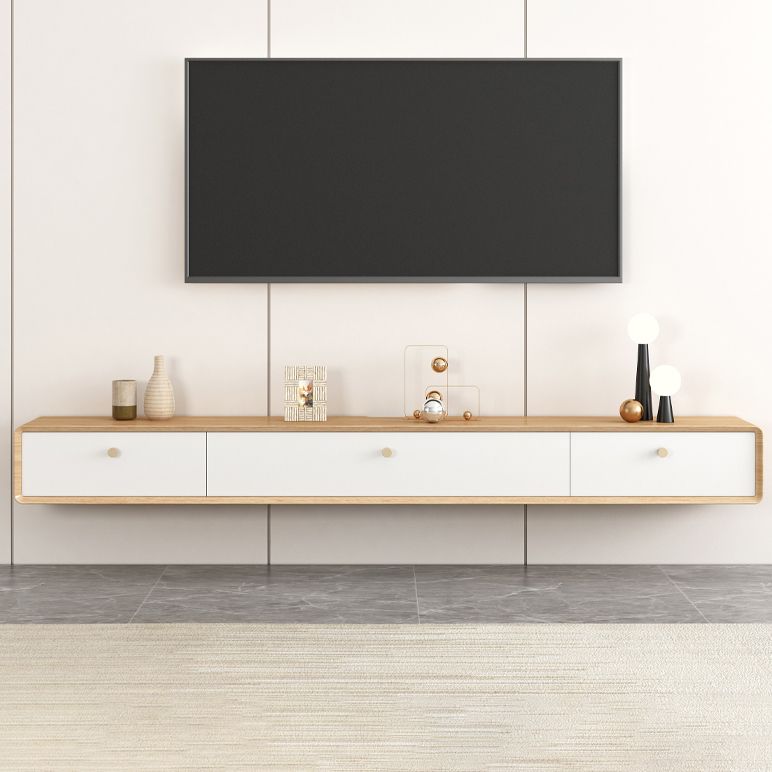 Contemporary Style Wall-mounted TV Stand Rubber Wood TV Cabinet Clearhalo 'furn' 'furn_tv_stands_entertainment_centers' 'Furniture' 'Living Room Furniture' 'TV Stands & Entertainment Centers' 'TV Stands & Media Storage Furniture' 'tv_stands_entertainment_centers' 1200x1200_a59168a6-3e25-455d-92d7-8d0e08d8a56f