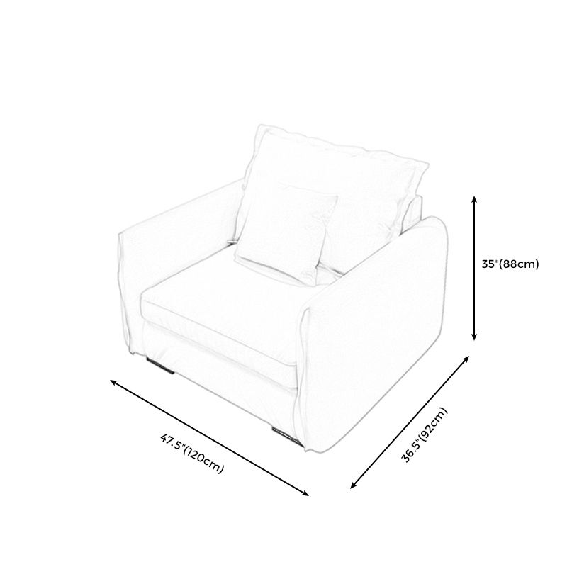 Coupage en cuir faux et en coton canapé canapé carré canapé canapé avec oreillers