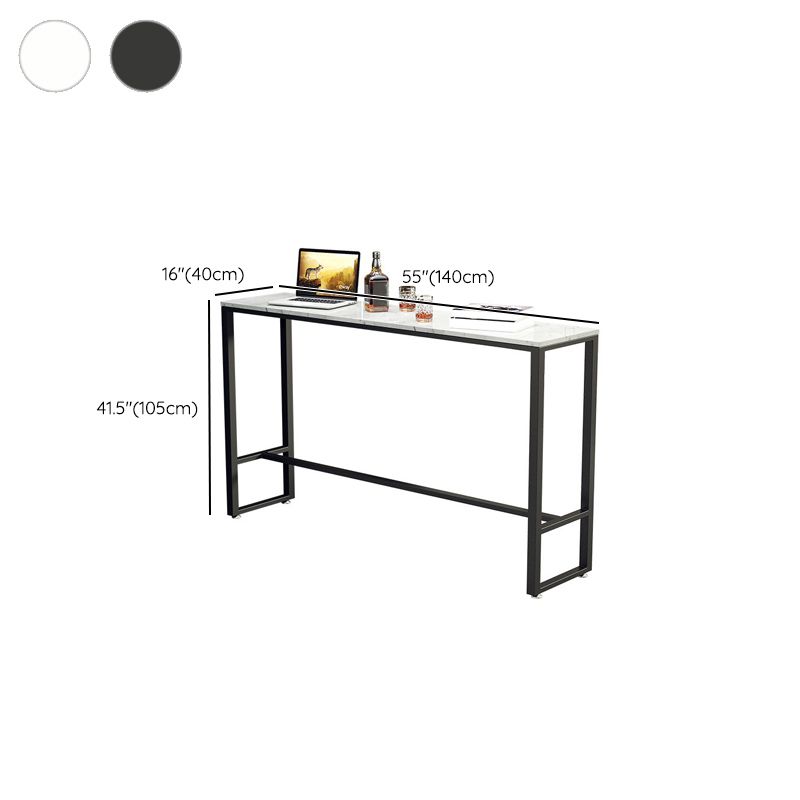 Modern Bar Table Set 1/2/4 Pieces Faux Marble Counter Table with Backless Stools Clearhalo 'Bar Furniture' 'furn' 'furn_home_bar_bar_sets' 'Furniture' 'Home Bars & Bar Sets' 'home_bar_bar_sets' 'Kitchen & Dining Furniture' 1200x1200_a5945f6a-3c8a-4614-9b65-fa265efc4076
