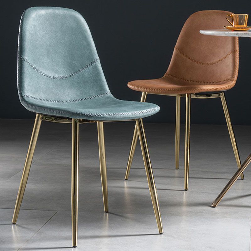 Modern Style Chair Dining Armless Chair with Metal Legs for Kitchen Clearhalo ' kitchen&dining_furn' 'Dining Chairs' 'Dining Tables & Seating' 'dining_chair' 'furn' 'furn_dining_chair' 'Furniture' 'furniture_dining_chair' 'Kitchen & Dining Furniture' 'kitchen' 1200x1200_a5960e80-fc83-4358-ad57-4262b95a8872