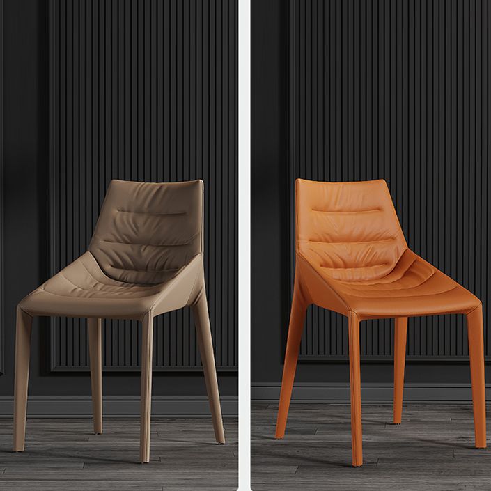 Sedia laterale in pelle finta set di sedie da pranzo laterale moderna