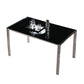 Contemporary Style Tempered Glass Top Dining Table 4 Legs Table for Dining Room Clearhalo ' dining_table' 'Dining Tables & Seating' 'Dining Tables' 'furn' 'furn_dining_table' 'Furniture' 'furniture_dining_table' 'Kitchen & Dining Furniture' 'kitchen&dining_furn' 'kitchen' 'kitchen_dining_table' 1200x1200_a597983b-e160-4e8a-a53c-10bf744613e1