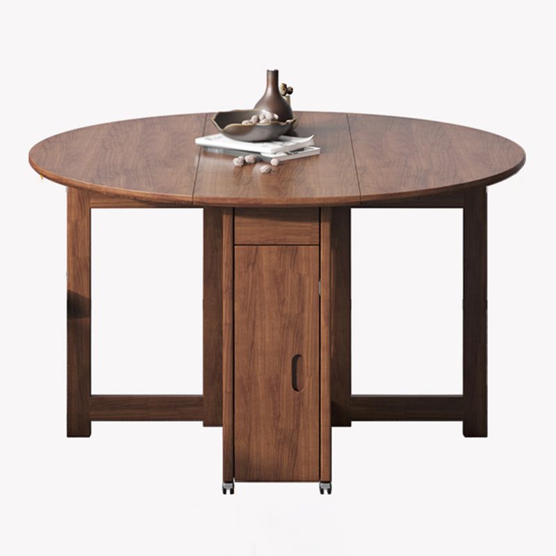 Mid-Century Modern Dining Table Brown Round Solid Wood Dining Table for Home Clearhalo ' dining_table' 'Dining Tables & Seating' 'Dining Tables' 'furn' 'furn_dining_table' 'Furniture' 'furniture_dining_table' 'Kitchen & Dining Furniture' 'kitchen&dining_furn' 'kitchen' 'kitchen_dining_table' 1200x1200_a597f13e-42a9-459e-9261-e6d62ae7b6bf