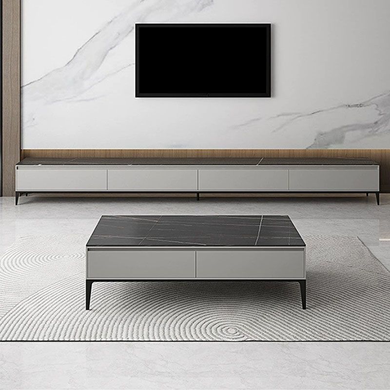 Stone Top Media Stand with Drawers Modern TV Media Console for Home Clearhalo 'furn' 'furn_tv_stands_entertainment_centers' 'Furniture' 'Living Room Furniture' 'TV Stands & Entertainment Centers' 'TV Stands & Media Storage Furniture' 'tv_stands_entertainment_centers' 1200x1200_a5984e4b-e8cb-409f-8a7d-55643719e1ab