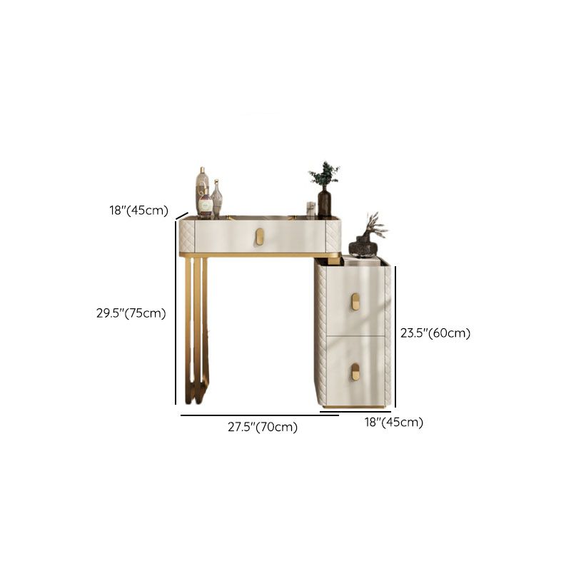 Glam Mirrored Vanity Desk Bedroom Vanity Dressing Table with Drawer