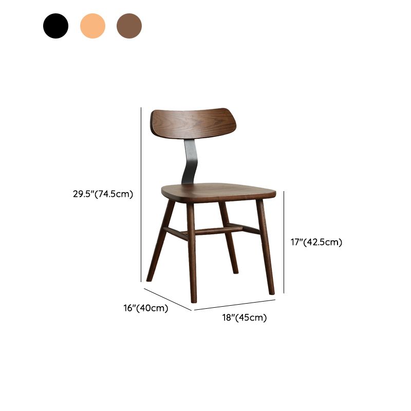 Industriële stijl zijstoel Solid Wood indoor Diner stoel voor woonkamer