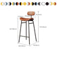 Modern Backrest Counter Stool Iron Cafe Bar Stool with Cushion and Pedal Clearhalo 'Bar Furniture' 'Bar Stools' 'bar_stools' 'furn' 'furn_bar_stools' 'Furniture' 'Kitchen & Dining Furniture' 1200x1200_a59b1078-1748-4694-a8d4-64e8db30f728
