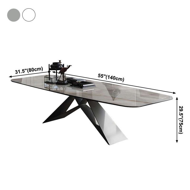 Metal Traditional Luxury Rectangular Table Sintered Stone Table for Dining Room and Kitchen Clearhalo ' dining_table' 'Dining Tables & Seating' 'Dining Tables' 'furn' 'furn_dining_table' 'Furniture' 'furniture_dining_table' 'Kitchen & Dining Furniture' 'kitchen&dining_furn' 'kitchen' 'kitchen_dining_table' 1200x1200_a59cc097-7b71-417f-9f5b-38828fabd462