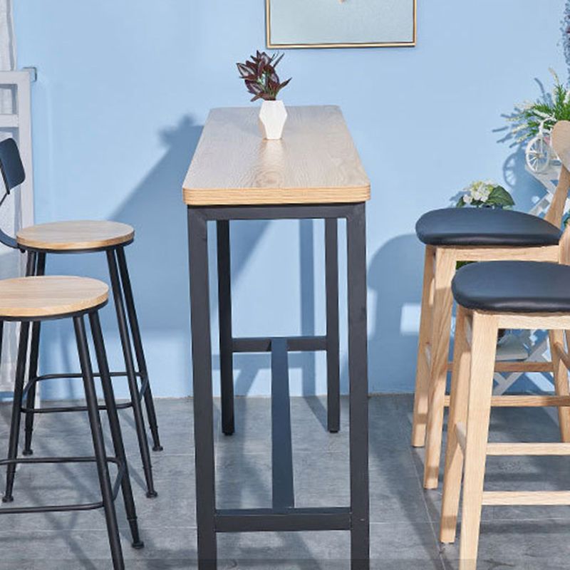 Industrial 1/2/3/5 Pieces Solid Wood Bar Table Set Fixed Counter Set for Home Use Clearhalo 'Bar Furniture' 'furn' 'furn_home_bar_bar_sets' 'Furniture' 'Home Bars & Bar Sets' 'home_bar_bar_sets' 'Kitchen & Dining Furniture' 1200x1200_a59e2fdf-d740-476d-8ce2-a75f894e857f