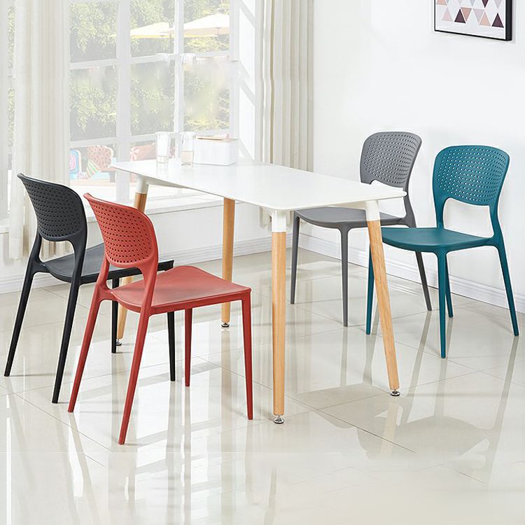 Minimalist Style Plastic Stacking Dining Chair Open Back Dining Side Chair Clearhalo 'Dining Chairs' 'Dining Tables & Seating' 'dining_chair' 'furn' 'furn_dining_chair' 'Furniture' 'furniture_dining_chair' 'Kitchen & Dining Furniture' 1200x1200_a59ed354-10f5-4e9a-9442-5d2f9652b3b3