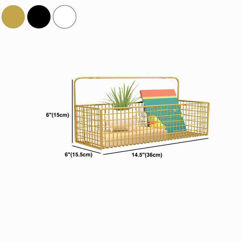Libreria moderna in metallo galleggiante in metallo da 6 pollici a parete montata