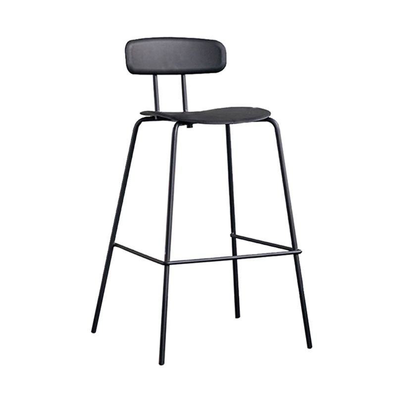 Scandinavian Milk Tea Shop Footrest Stool Matte Finish Iron Bar Stool Clearhalo 'Bar Furniture' 'Bar Stools' 'bar_stools' 'furn' 'furn_bar_stools' 'Furniture' 'furniture_bar_stools' 'Kitchen & Dining Furniture' 1200x1200_a5a44130-972e-4b80-8788-25e6ac05122f