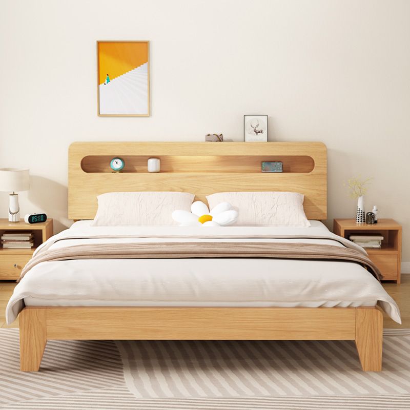 Lit de couleur solide lit standard rectangulaire avec tête de lit