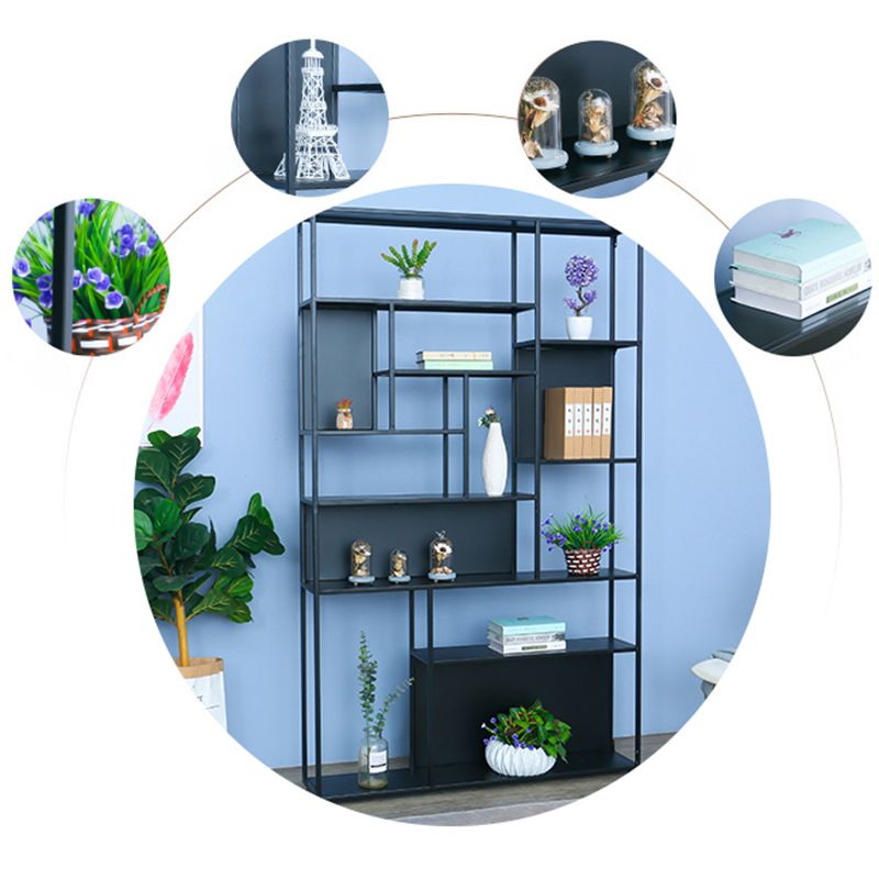 Metal and Wood Modern Book Shelf Open Floor Shelf Bookcase for Home Clearhalo 'Bookcases' 'furn' 'furn_bookcases' 'Furniture' 'Office Furniture' 1200x1200_a5a5ae9c-7f1c-4b53-865b-f23d9e7dcf2d