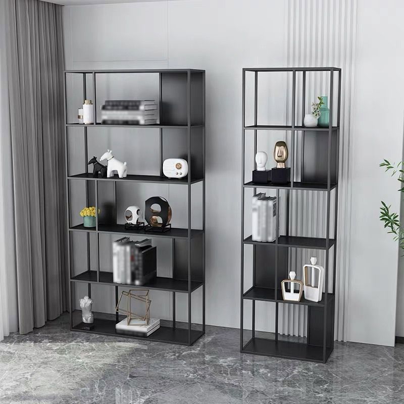Open Metal Bookcase Industrial Rectangular Shelf for study room Clearhalo 'Bookcases' 'Furniture' 'furniture_bookcases' 'kitchen' 'kitchen_bookcases' 'Living Room Furniture' 'Office Furniture' 1200x1200_a5a65c20-b3ad-431d-b96f-34de0bf97fcd