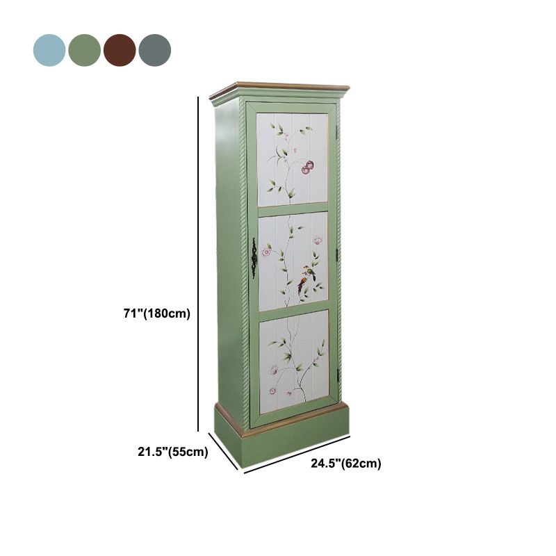 Wood Matte Finish Storage Cabinet with Hinged Door Coastal Cabinet for Home Clearhalo 'Armoires & Wardrobes' 'armoires_wardrobes' 'Bedroom Furniture' 'furn' 'furn_armoires_wardrobes' 'Furniture' 1200x1200_a5a67352-bad0-49ca-9c43-fa4524ab5a93