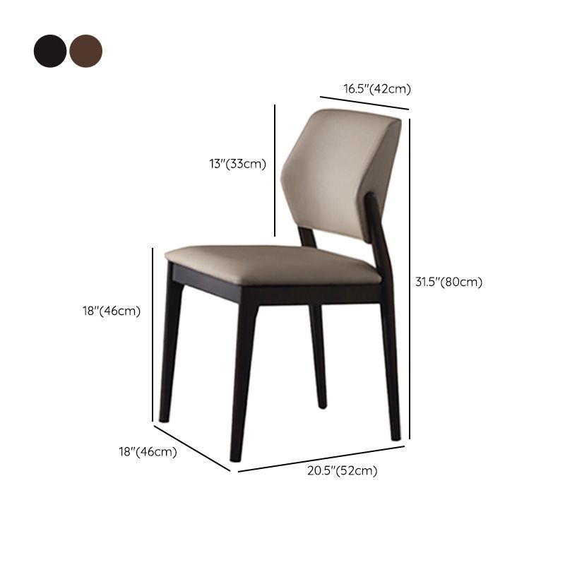 Industrial Solid Wood Dining Chair Wingback Upholstered Side Chair Clearhalo 'Dining Chairs' 'Dining Tables & Seating' 'dining_chair' 'furn' 'furn_dining_chair' 'Furniture' 'Kitchen & Dining Furniture' 1200x1200_a5a6c5e8-a5dd-49dd-89ca-38937ebd6845
