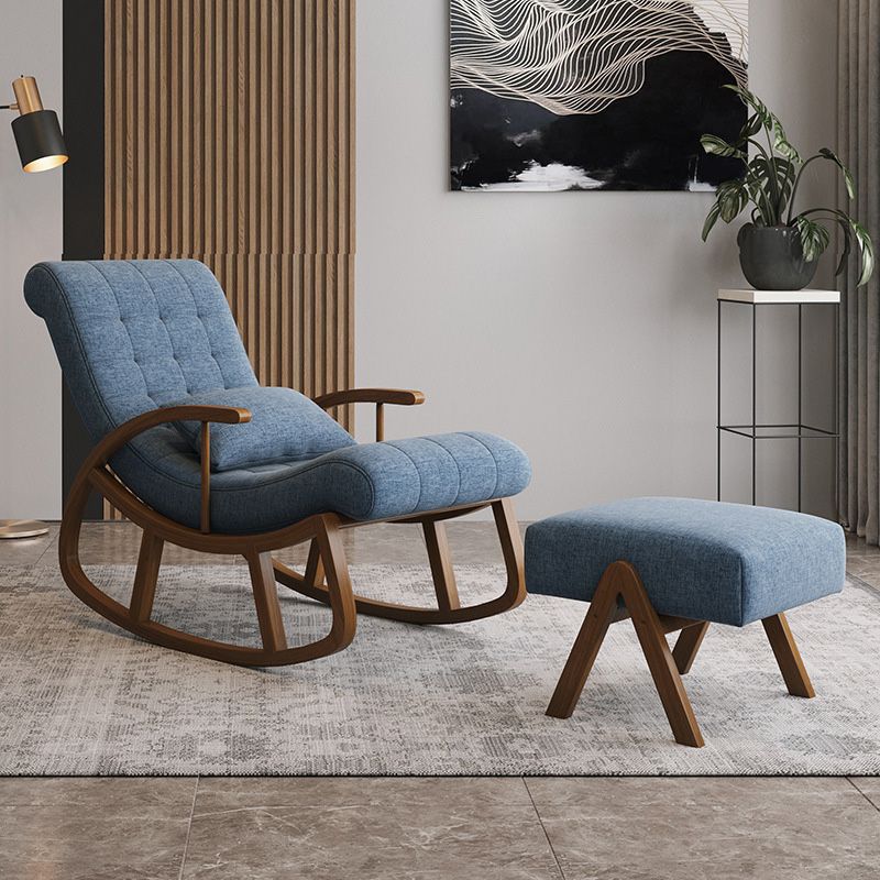 25.59"Wide Accent Chair Cotton Blend Lounge Chair with Sled Base Clearhalo 'Accent Chairs' 'accent_chairs' 'Chairs & Seating' 'furn' 'furn_accent_chairs' 'Furniture' 'Living Room Furniture' 1200x1200_a5a6cfdc-e3df-4abc-a22d-aeeff949b635