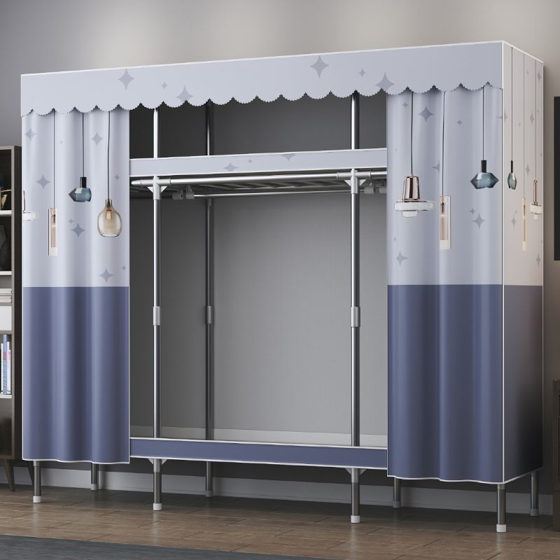 Armadio in metallo del guardaroba in stile moderno con asta di abbigliamento