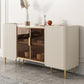 Glam Style Buffet Stand Stone Credenza with Cabinets and Drawers Clearhalo 'buffet_sideboard' 'Buffets & Sideboards' 'furn' 'furn_buffet_sideboard' 'Furniture' 'Kitchen & Dining Furniture' 1200x1200_a5acd9f3-11c3-4cec-9db2-a55b9dc3e44e