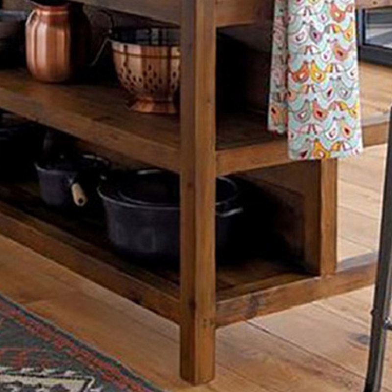 Home Dining Kitchen Island Table Wooden Legs Kitchen Island with Drawer