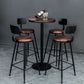 Industrial 1/3/5 Pieces Bar Table Set Round Pine Wood Counter Table with High Stools Clearhalo 'Bar Furniture' 'furn' 'furn_home_bar_bar_sets' 'Furniture' 'Home Bars & Bar Sets' 'home_bar_bar_sets' 'Kitchen & Dining Furniture' 1200x1200_a5ad9c89-2c73-4587-87db-3143d1a66a5a