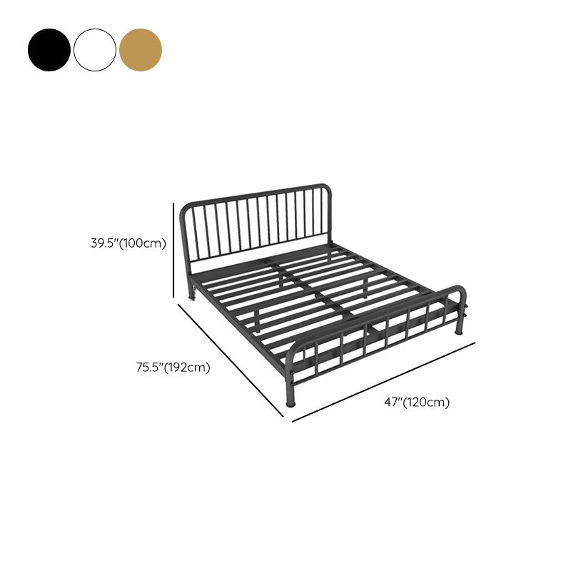 Glam metaal met hoofdeinde rechthoekige lat massief kleur latbed bed