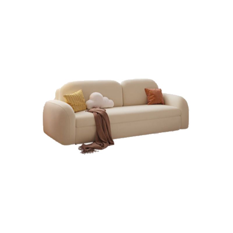 Canapé-lit convertible beige canapé de bras évasé moderne avec oreillers