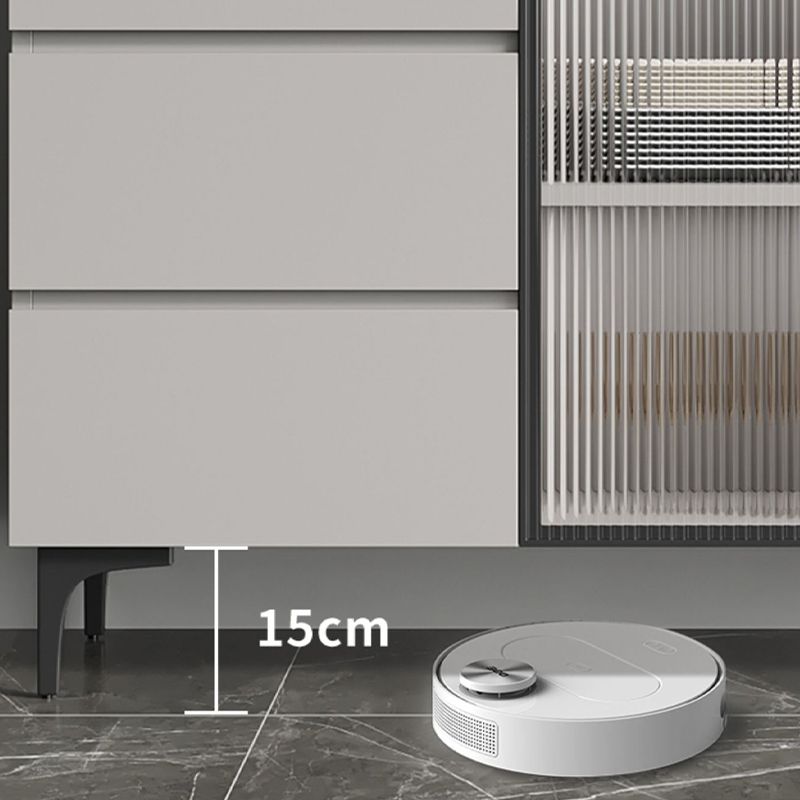 35.4 "Puertas de vidrio altas Comedor Buffet Buffet Gris aparador con cajones y almacenamiento