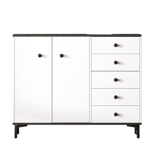 Contemporary 35.43'"Tall Wooden Chest, Rectangle Accent Cabinet with Drawers Clearhalo 'Cabinets & Chests' 'cabinets_chests' 'furn' 'furn_cabinets_chests' 'Furniture' 'Living Room Furniture' 1200x1200_a5b00814-bca0-4a90-8e32-3649e1a90cce