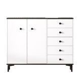 Contemporary 35.43'"Tall Wooden Chest, Rectangle Accent Cabinet with Drawers Clearhalo 'Cabinets & Chests' 'cabinets_chests' 'furn' 'furn_cabinets_chests' 'Furniture' 'Living Room Furniture' 1200x1200_a5b00814-bca0-4a90-8e32-3649e1a90cce