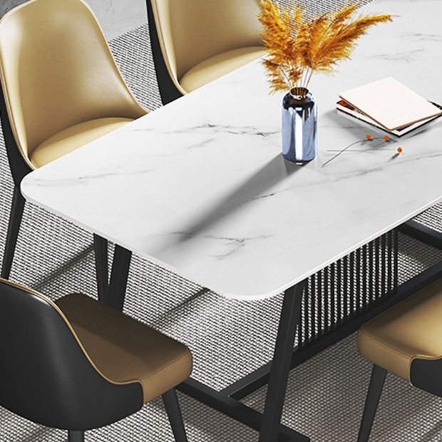 Modern 1/2/5/7 Pieces Dining Set Sintered Stone Rectangle Dining Table with Chairs Clearhalo 'Dining Room Sets' 'Dining Tables & Seating' 'dining_room_set' 'furn' 'furn_dining_room_set' 'Furniture' 'furniture_dining_room_set' 'Kitchen & Dining Furniture' 'kitchen&dining_furn' 'kitchen' 1200x1200_a5b1da2a-1062-40b8-bad4-8246ce9451f4