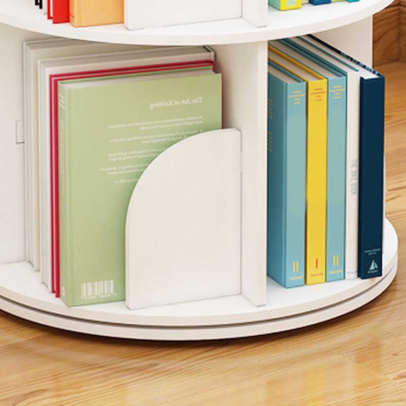 Estantería moderna de madera de ingeniería, estantería geométrica blanca para cualquier habitación