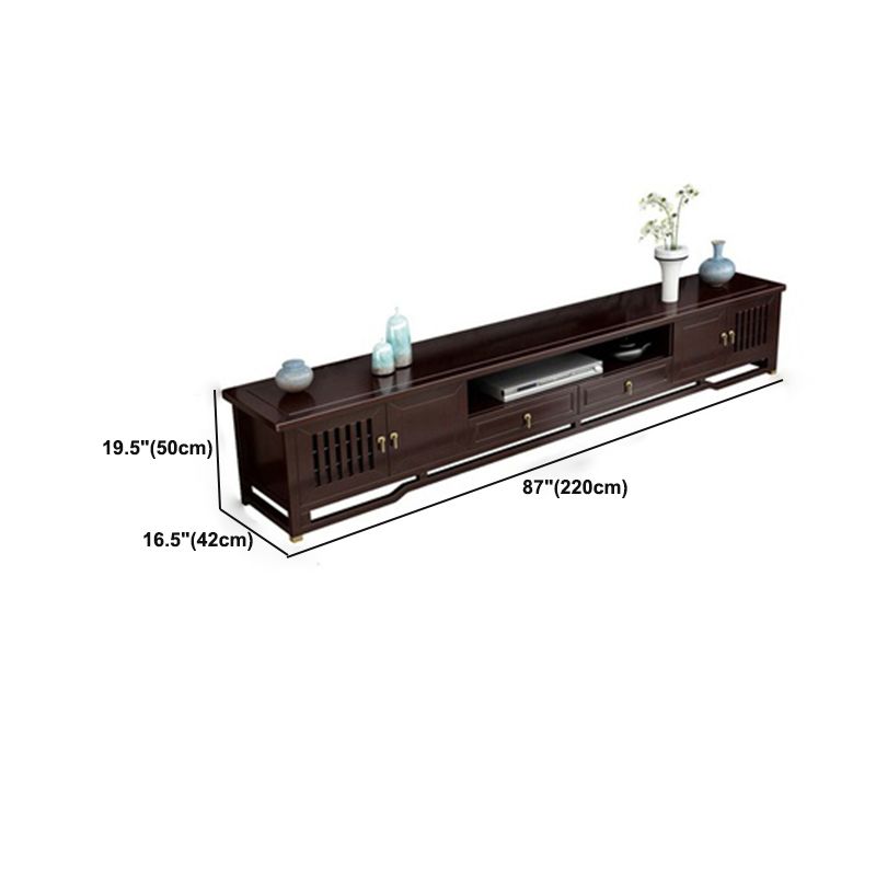 New Chinese Solid Wood TV Cabinet Modern and Simple Storage in Living Room TV Console Clearhalo 'furn' 'furn_tv_stands_entertainment_centers' 'Furniture' 'Living Room Furniture' 'TV Stands & Entertainment Centers' 'TV Stands & Media Storage Furniture' 'tv_stands_entertainment_centers' 1200x1200_a5b2f7c1-6985-4709-8d65-672ad8c8f92a