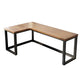 Mesa de trabajo de madera sólida de pino mesa de oficina de estilo L de estilo industrial