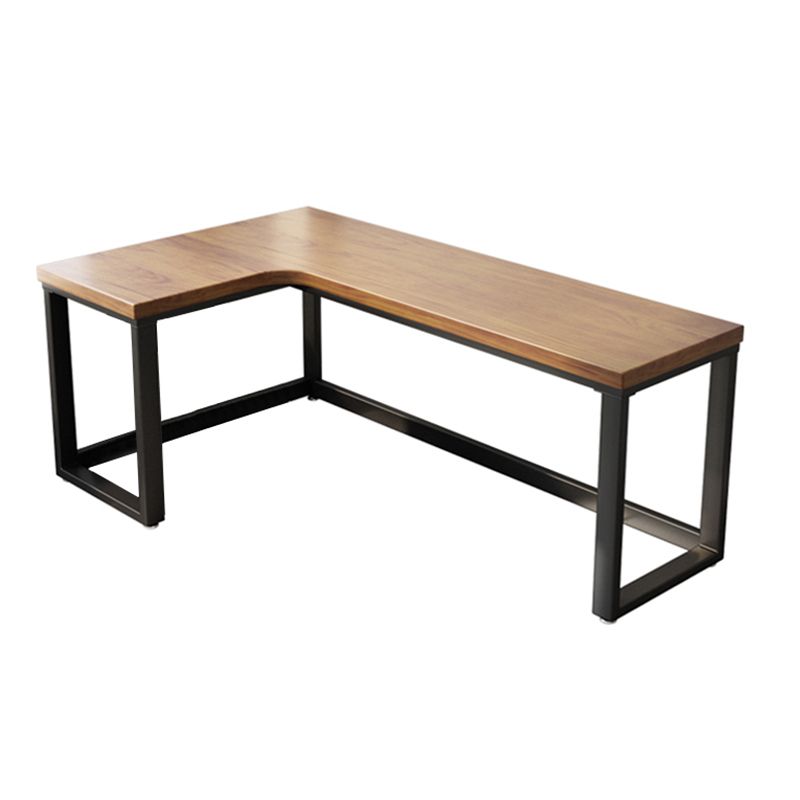 Mesa de trabajo de madera sólida de pino mesa de oficina de estilo L de estilo industrial