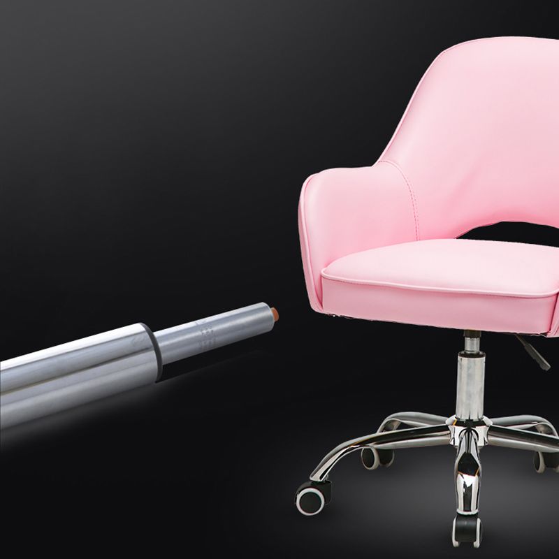 Armless Desk Chair Modern Leather Low-Back Office Chair with Wheels Clearhalo 'furn' 'furn_office_chair' 'Furniture' 'Office Chairs' 'Office Furniture' 'office_chair' 1200x1200_a5b42594-34b7-49e3-9f01-7f367dc29e60