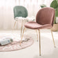 Nordic Glam Style Dining Chair Armless Home Side Chair with Metal Legs Clearhalo ' kitchen&dining_furn' 'Dining Chairs' 'Dining Tables & Seating' 'dining_chair' 'furn' 'furn_dining_chair' 'Furniture' 'furniture_dining_chair' 'Kitchen & Dining Furniture' 'kitchen' 1200x1200_a5b5d2c6-f67a-4e5e-b4a2-9fa54b616f84