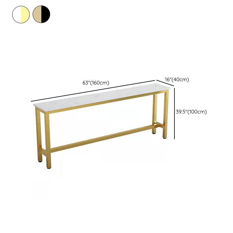 Manufactured Wood Rectangle Pub Table with Metal Frame for Living Room Clearhalo 'Bar Furniture' 'Bar Tables' 'bar_tables' 'furn' 'furn_bar_tables' 'Furniture' 'Kitchen & Dining Furniture' 1200x1200_a5b659a0-146a-4411-90bf-6faca8480960
