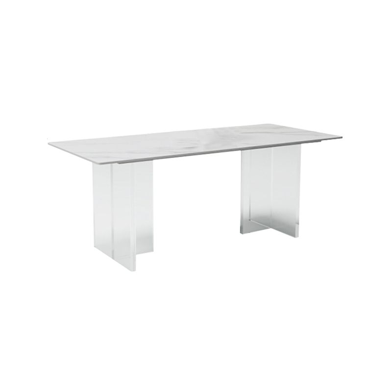 Contemporary Style Sintered Stone Dining Rectangle Table Set 1/4/5/6 Pieces Dining Set Clearhalo 'Dining Room Sets' 'Dining Tables & Seating' 'dining_room_set' 'furn' 'furn_dining_room_set' 'Furniture' 'Kitchen & Dining Furniture' 1200x1200_a5b6b94e-7213-4872-93b4-a26d16ee458c