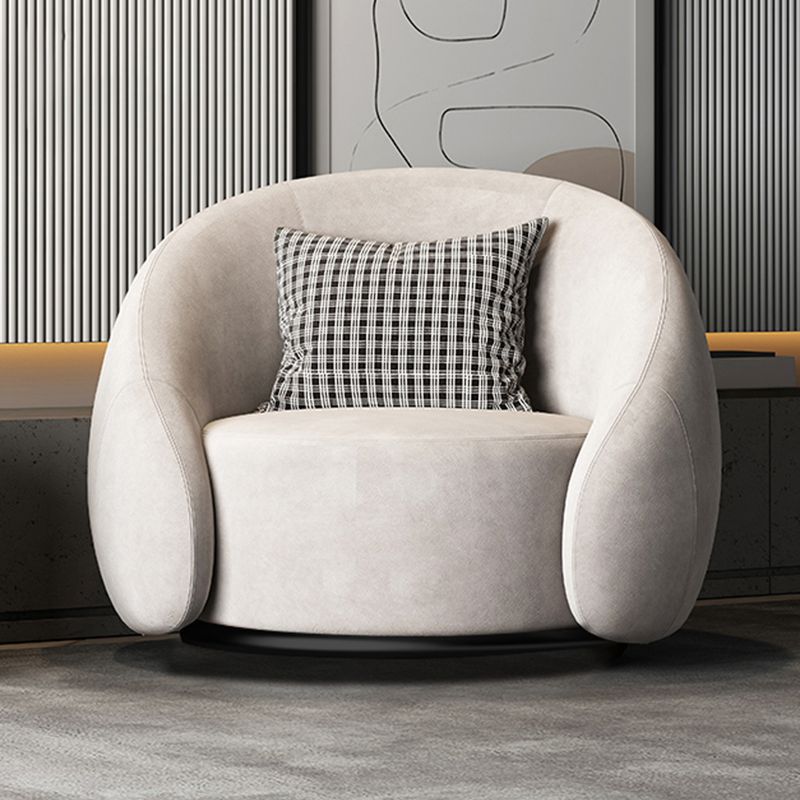 Contemporary 33.07" Wide Pillow Back Chair Velvet Sloped Arm Chair in Gray Clearhalo 'Accent Chairs' 'accent_chairs' 'Chairs & Seating' 'furn' 'furn_accent_chairs' 'Furniture' 'Living Room Furniture' 1200x1200_a5b6fad2-f8ae-44dc-9915-7e67c0d2b3be