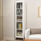 13.78"W Bookshelf Scandinavian Style Bookcase with Door for Home and Office