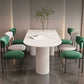 White Tripod Base Dining Table Stone Top Modern Dining Room Kitchen Table Clearhalo 'Dining Tables & Seating' 'Dining Tables' 'dining_table' 'furn' 'furn_dining_table' 'Furniture' 'furniture_dining_table' 'Kitchen & Dining Furniture' 'kitchen' 'kitchen_dining_table' 1200x1200_a5ba078e-7e8c-4880-9b58-474d91432273