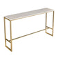Glam Indoor Bar Dining Table White Faux Marble Rectangle Counter Table