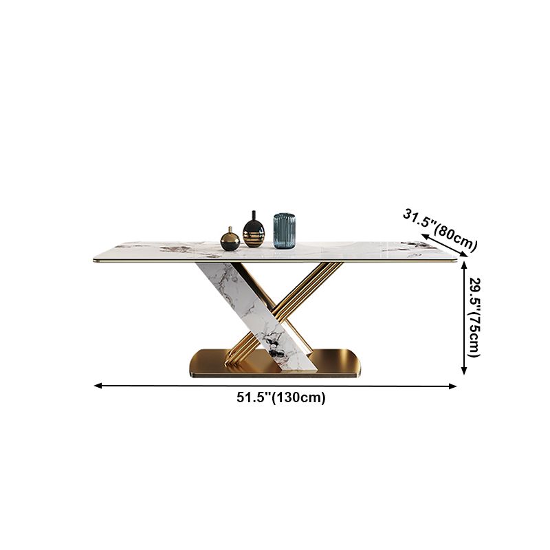 Traditional Luxury Dining Table Stainless Steel Dining Site Table for Indoor Clearhalo ' dining_table' 'Dining Tables & Seating' 'Dining Tables' 'furn' 'furn_dining_table' 'Furniture' 'furniture_dining_table' 'Kitchen & Dining Furniture' 'kitchen&dining_furn' 'kitchen' 'kitchen_dining_table' 1200x1200_a5bb532e-7340-4ce3-8f9f-4faa16e42887