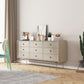 Ultra-Modern Double Dresser Solid Pine Storage Chest Dresser for Bedroom