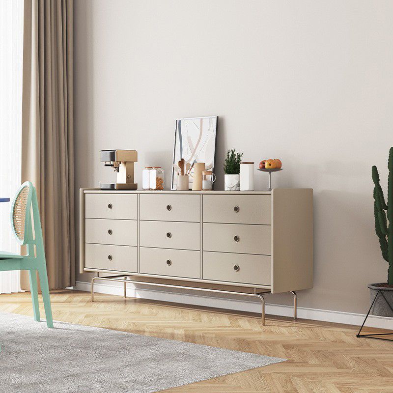 Ultra-Modern Double Dresser Solid Pine Storage Chest Dresser for Bedroom