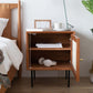 15.75" Tall Rattan Bedside Cabinet Solid Wood Nightstand with 1 Door Clearhalo 'Bedroom Furniture' 'furn' 'furn_night_stand' 'Furniture' 'night_stand' 'Nightstands' 1200x1200_a5be5a36-d115-4dd4-95e4-43e5c27468e9