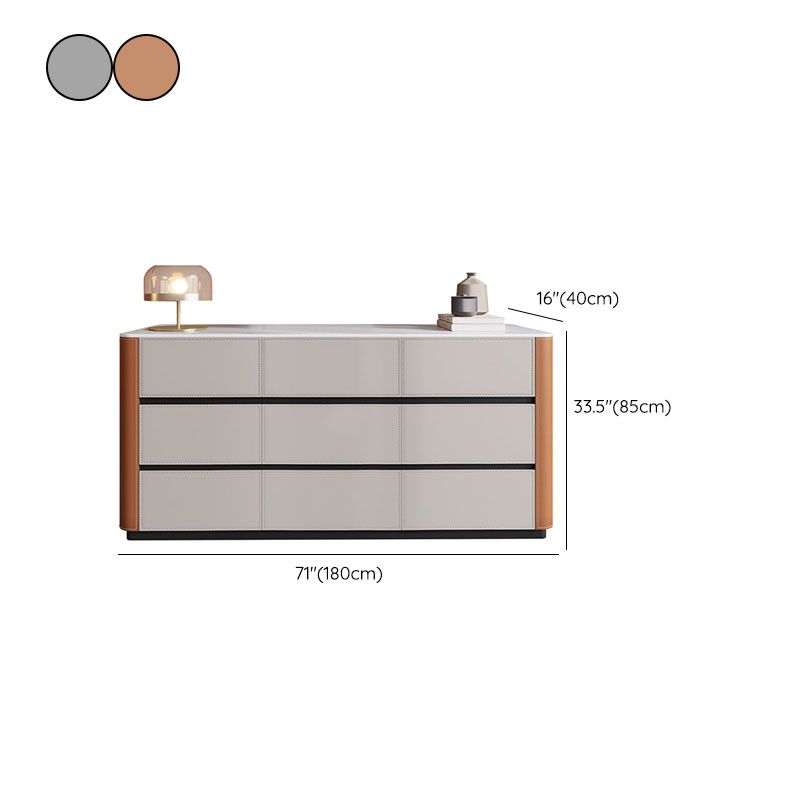 Scheda laterale contemporanea Pietra Storage a buffet con cassetti per sala da pranzo