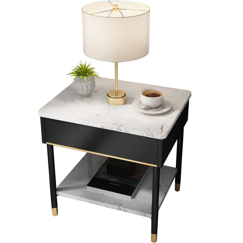 19,69 "tavolo da notte in pietra alto 1 scaffale con gambe